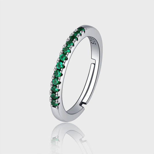 925 Sterling Silver Overlapping Diamond Index Finger End Ring Simple Temperament - 4 - https://x.com/titan_prim62775J
