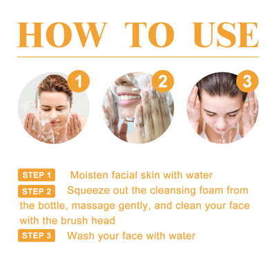 Hoygi Brightening Facial Cleanser, Deep Clean Facial Skin Fade Acne Mark Acne Mark Moisturizing Whitening Beauty - 5 - CJ