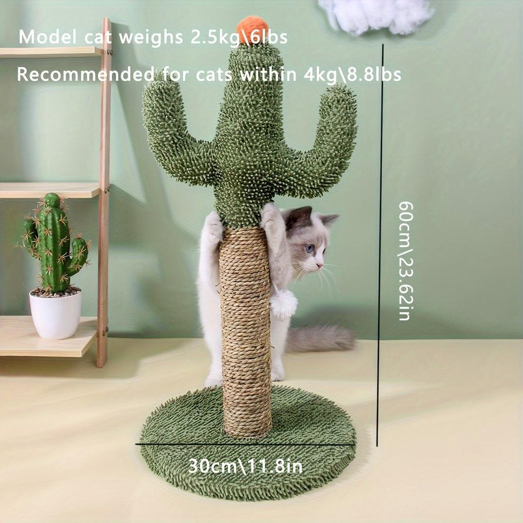 Interactive Cactus Cat Scratching Post Toy Durable Scratching Surface Suitable For Indoor Cats Fun Pet Supplies Good For Play And Exercise
