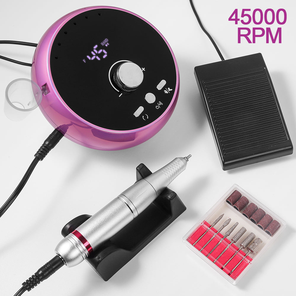 45000RPM Professional Electric Nail Drill Manicure Machine Low Noise Nails Sander Set Portable Nail Drill Tools, Used For Sanding And Polishing, Suitable For Use In Both Home And Salon Settings. - 5 - CJ