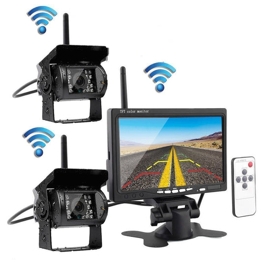 Forklift Truck Harvester 7 Inch Car Wireless Reversing Video Display Camera - 0 - CJ