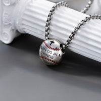 Baseball Necklace 925 Sterling Silver Pendant Necklaces Charm Pendants