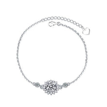 Women's Sterling Silver Sunflower Couple Bracelet - 0 - CJ - White - CJSL145911301AZ