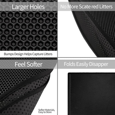 Kitty Cat Litter Mat Trapping Honeycomb Double Layer Design Waterproof Double Layer EVA Cat Litter Pad Waterproof Non - slip Sand Basin Filter Kitten Dog Washable Mattress - 5 - CJ