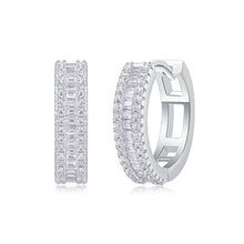 1Woven Light Luxury Fashion Diamond Earrings Stud Inlaid With Mosan Diamond Silver Ornaments Prohibit TikTok sales - 5 - CJ