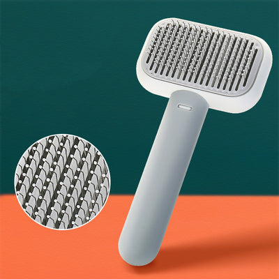 New Pet Cat Dog Hair Brush Hair Massage Comb Open - Knot Brush Grooming Cleaning Tool Stainless Steel Comb - 0 - CJ - Grey - 1PCS - CJGY173967401AZ