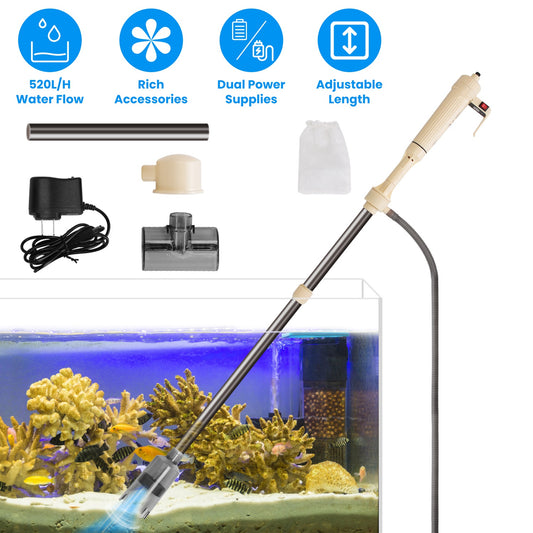 1 Set Multifunctional Electric Aquarium Gravel Cleaner Kit Length Adjustable Automatic Fish Tank Vacuum Cleaner Change Water Wash Sand Filter Dirt Removal - 5 - CJ