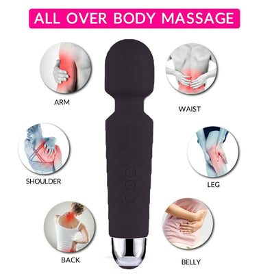 Magic Massage Wand Muscle Relaxation Massager 20 Speed Vibrating Full Body Therapy Motor - 5 - CJ