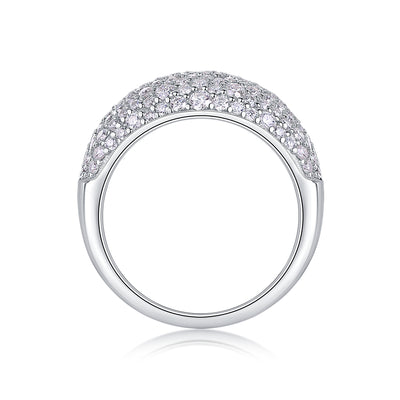 1Moonlit Night Stars - A Fashionable Diamond Jewelry Piece Set With Moissanite S925 Sterling Silver And Platinum Diamond Ring Prohibit TikTok sales - 5 - CJ