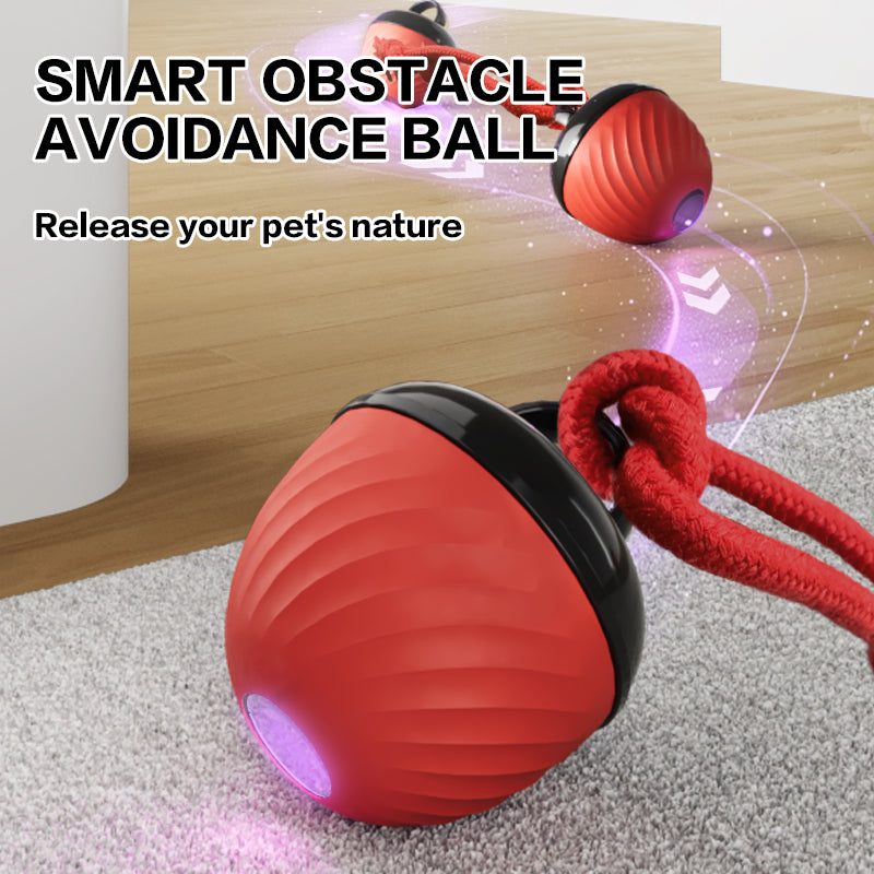 Smart Dog Cat Toy Ball Electronic Interactive Pet Toy Moving Ball Rope USB 3 Modes Automatic Moving Bouncing For Puppy Chew Products Pets Products - 0 - CJ