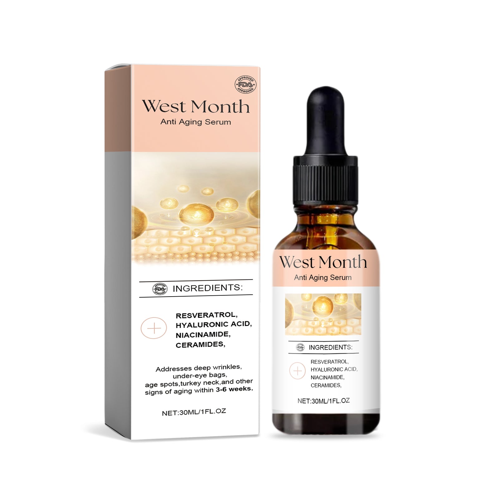 West&Month Facial Essence Enhances Skin Elasticity, Hydrates And Moisturizes Facial Moisturizing Skin Care Essence - 5 - CJ
