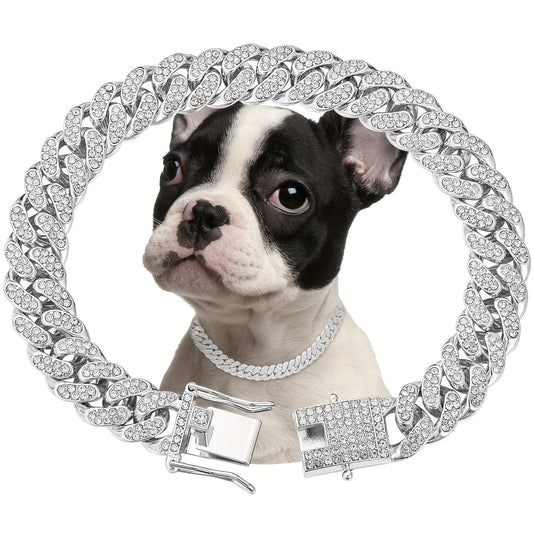 Shiny Diamond Safety Metal Necklace - 5 - CJ