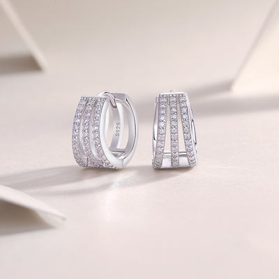 1Human March Luxury Fashion Diamond Earrings Stud Inlaid With Mosan Diamond Silver Jewelry Prohibit TikTok sales - 5 - CJ