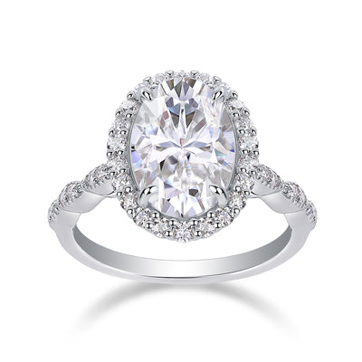 1Bright Moon - A Fashionable Diamond Jewelry Piece Set With Moissanite S925 Sterling Silver And Platinum - plated Diamond Ring Prohibit TikTok sales - 5 - CJ