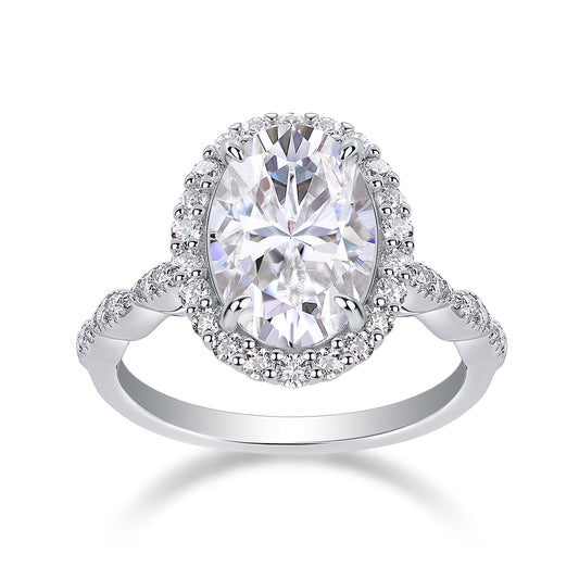 1Bright Moon - A Fashionable Diamond Jewelry Piece Set With Moissanite S925 Sterling Silver And Platinum - plated Diamond Ring Prohibit TikTok sales - 5 - CJ