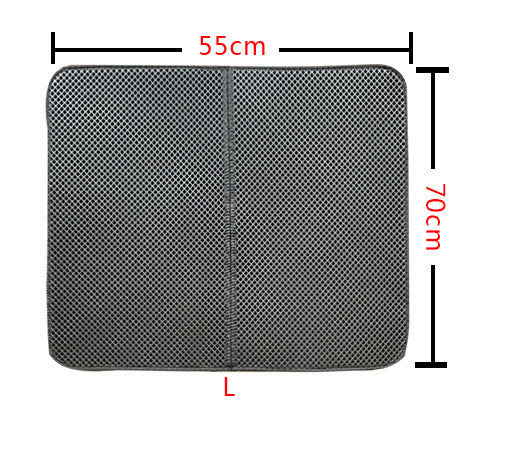 Double Layer Litter Cat Bed Pads Pet Cat Litter Mat Trapping Pets Litter Box Mat Pet Product Bed For Cats House Clean Mat - 0 - CJ - L 2PC - Grey - CJJJCWMY00030 - L 2PC - Grey