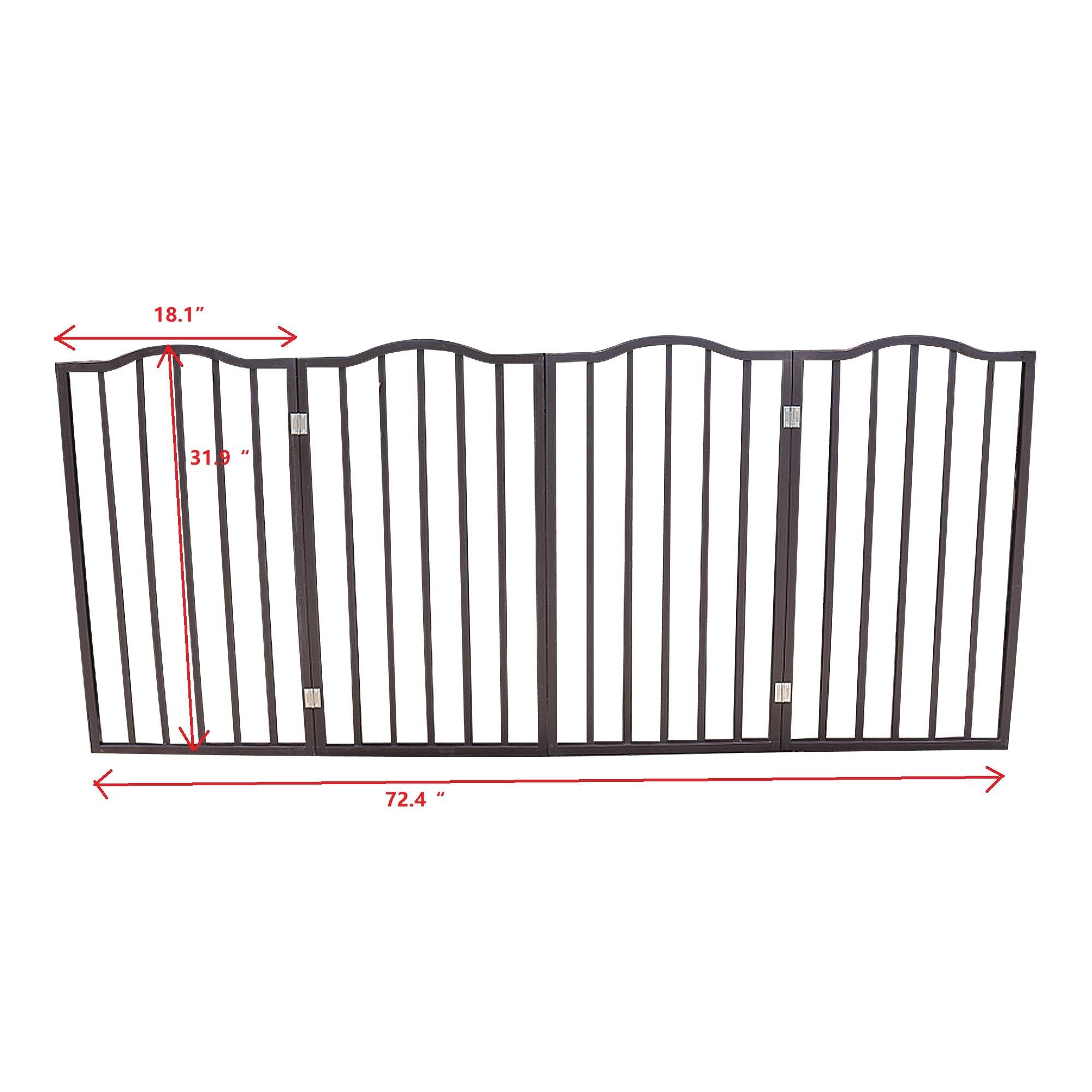 Pet Gate,Dog Gate For Doorways,Stairs Or House,standing, Folding,Arc Wooden - 5 - CJ