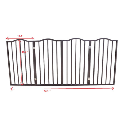 Pet Gate,Dog Gate For Doorways,Stairs Or House,standing, Folding,Arc Wooden - 5 - CJ