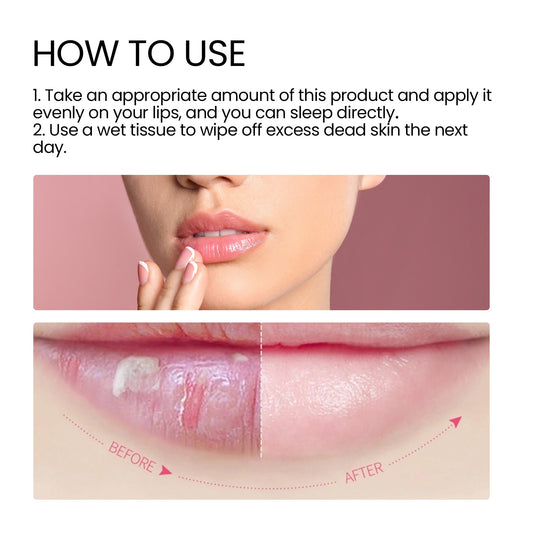 EELHOE Lip Sleeping Mask Moisturizing Hydrating Gentle Exfoliating Dead Skin Plumping Full Smooth Lip Mask - 5 - CJ