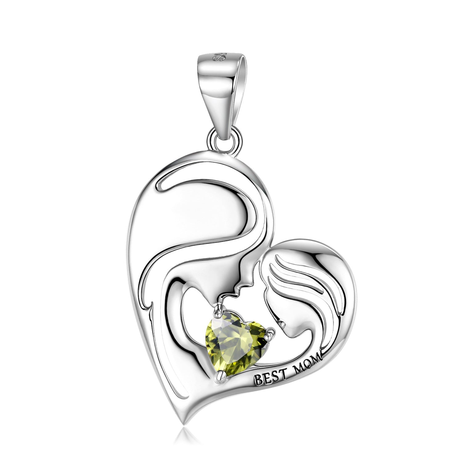 S925 Sterling Silver Best Mom Necklace Mother's Day Series Necklace - 4 - CJ - PNC00828 - CJJE1599723 - PNC00828