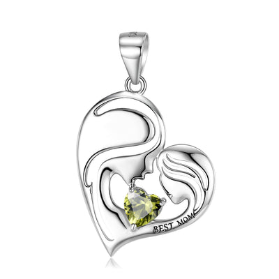 S925 Sterling Silver Best Mom Necklace Mother's Day Series Necklace - 4 - CJ - PNC00828 - CJJE1599723 - PNC00828