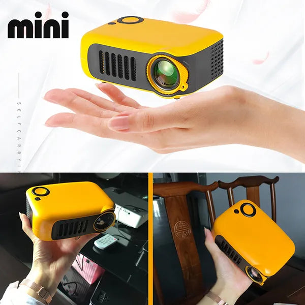 Mini Projector, Multi - Port Design, 4 - Way Projection, Manual Focus, 1080P Support, Home Office Outdoor Projector - 5 - CJ