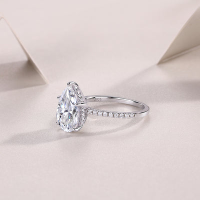 1Light And Shadow - A Fashionable Diamond Jewelry Piece Set With Moissanite S925 Sterling Silver And Platinum Diamond Ring Prohibit TikTok sales - 5 - CJ