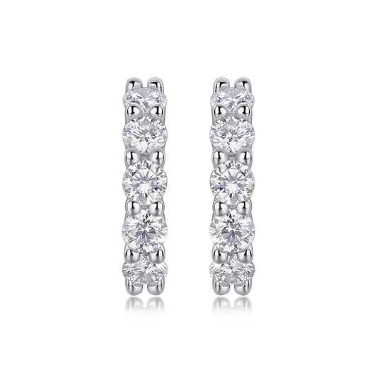 1Dawn Diamond Set With Moissanite Silver Earrings Luxury Fashion Diamond Earrings Stud Earrings Prohibit TikTok sales - 5 - CJ