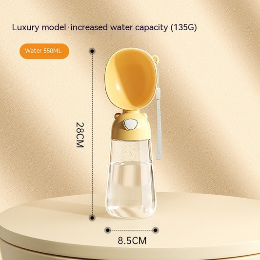 Portable Dog Water Bottle Food And Water Container For Pet Pets Feeder Bowl Outdoor Travel Drinking Bowls Water Dispenser - 0 - CJ - 3086 Luxury Style Yellow - CJMY199304202BY