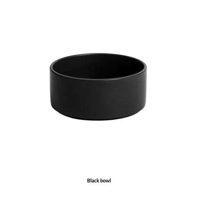 Solid Color Minimalist Home Use Ceramic Cat Food Feed Bowl - 0 - CJ