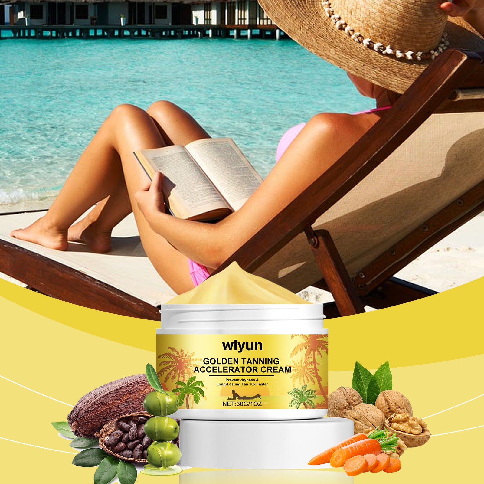 Wiyun Anti - Tanning Cream For Summer Outdoor Sunbathing To Even Out Skin Tone And Create A Wheat Tan Anti - Tanning Cream - 5 - CJ