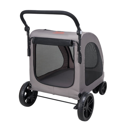 Pet Stroller 4 - Wheels Dog Stroller Carrier 160lbs Weight Capacity Portable - 5 - CJ