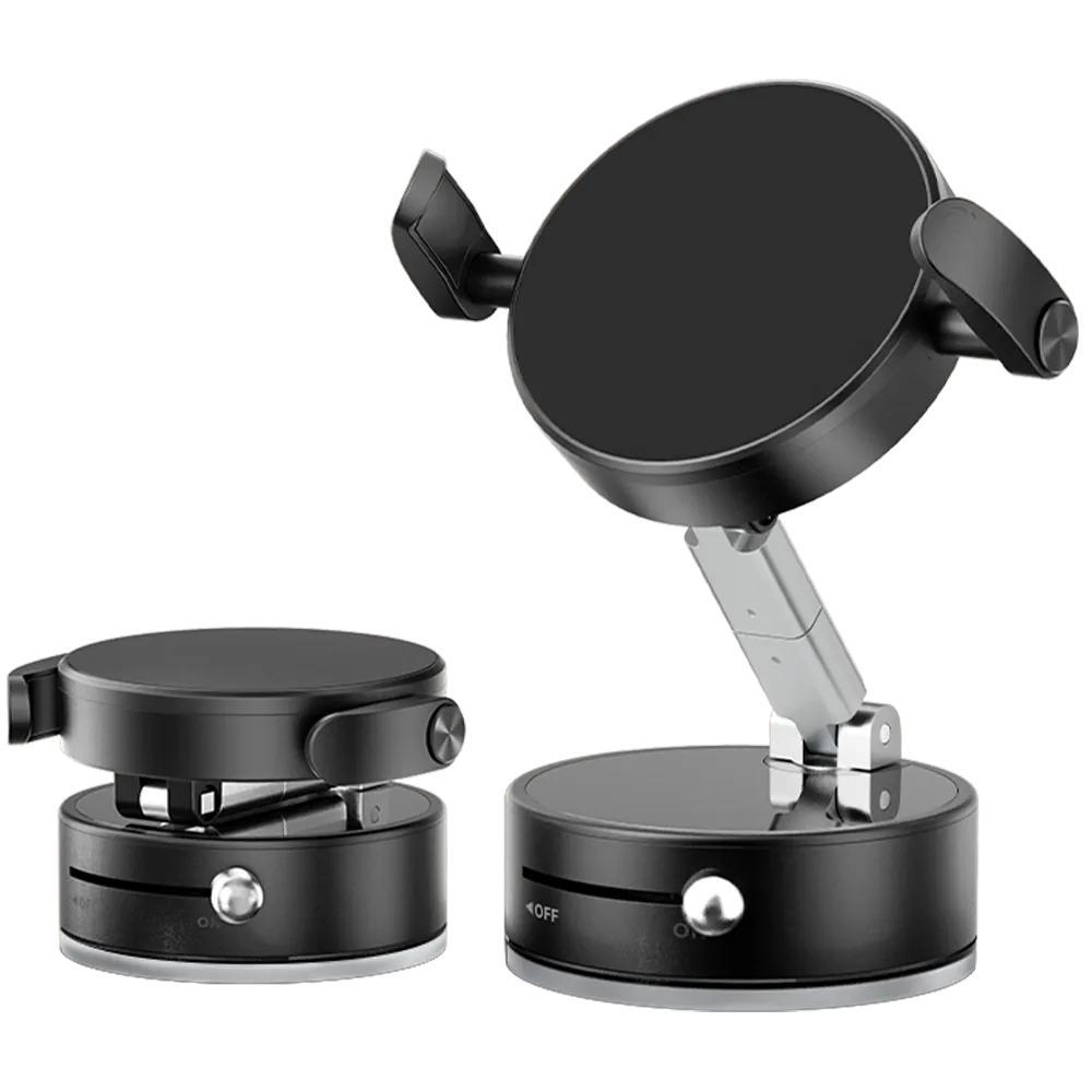 Upgraded Wireless Magnetic 360 Degree Rotating Adjustable Folding Car Phone Holder Strong Suction Power Is Suitable For Magsafe And All Smartphones - 5 - CJ