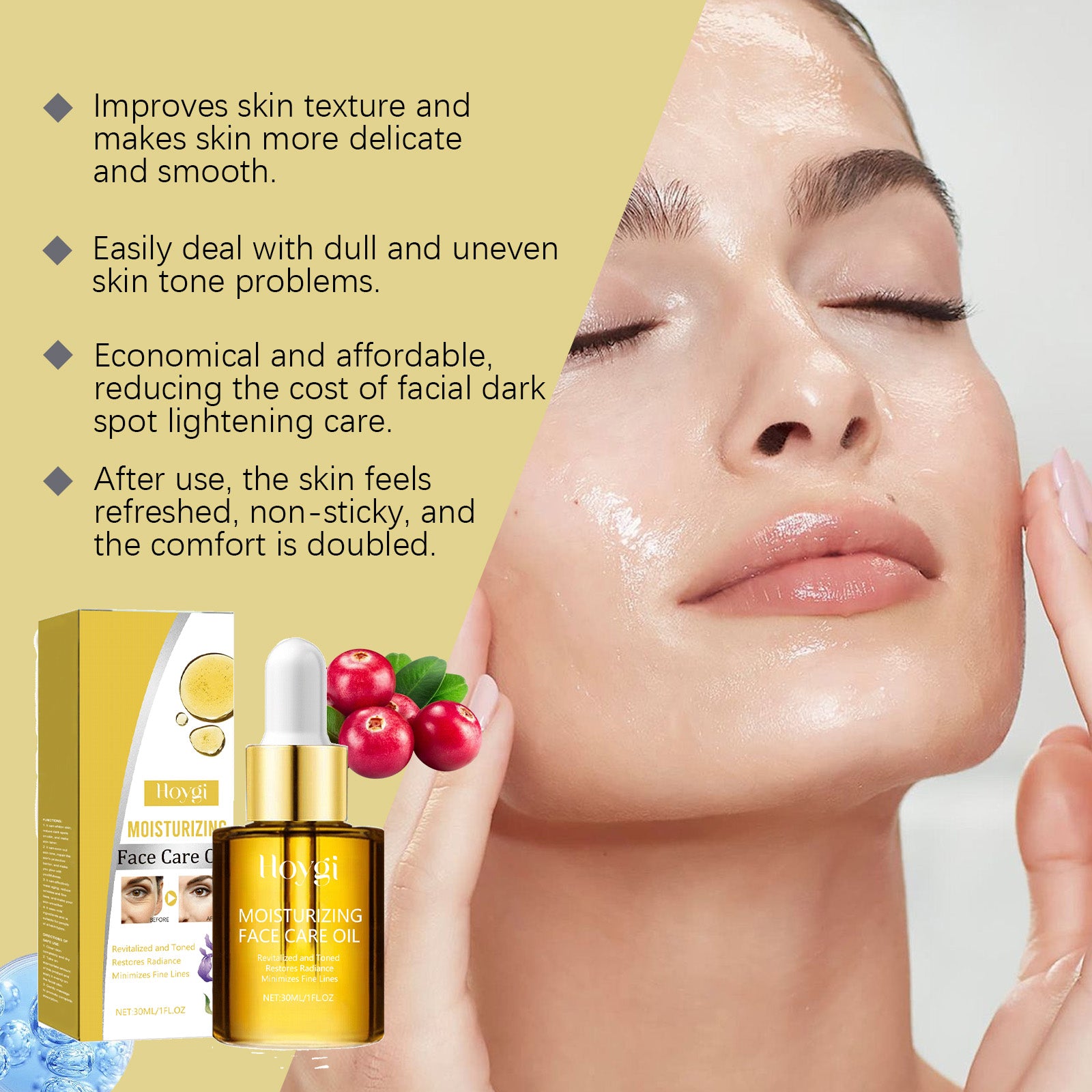 Hoygi Facial Care Essential Oil, Gently Moisturizes, Moisturizes, Tightens, Hydrates, Brightens, Hydrates And Tender Skin Essence - 5 - CJ