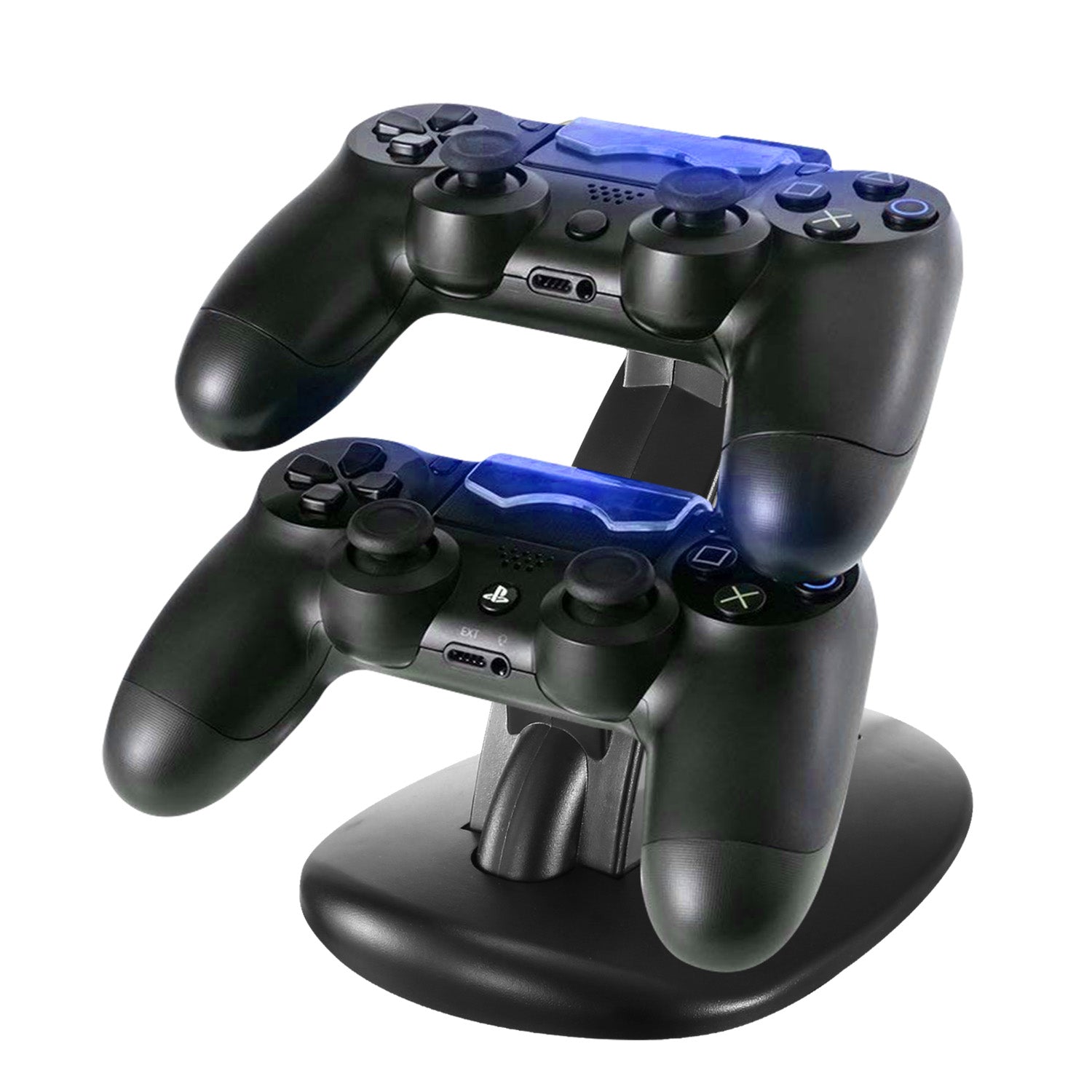 Charging Dock Station Dual Micro USB Charger Stand For PS4 Pro - PS4 Slim Gamepad Controller Handle Charging Station With Blue Indicator Game Lovers - 5 - CJ