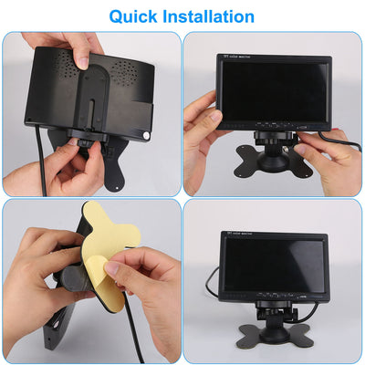 1Pc 7In Screen Backup Camera System Vehicle Rear View Monitor Kit IP67 Waterproof Car Parking Reverse System With Night Vision For Car Trunk Van SUV - 5 - cjdropshipping