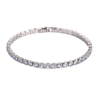 Sleek Luxury Sparkling Zircon Bracelet,Detachable Extender Chain,Unisex For Daily Wear, Christmas Outfits And Beach Occasions - 5 - CJ