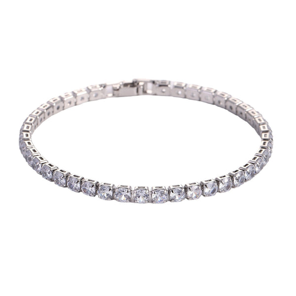 Sleek Luxury Sparkling Zircon Bracelet,Detachable Extender Chain,Unisex For Daily Wear, Christmas Outfits And Beach Occasions - 5 - CJ