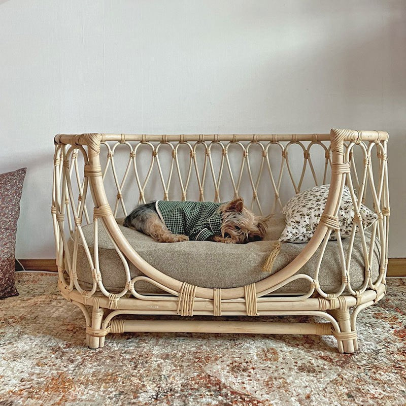 Pet Bed Handmade Rattan Woven Pet Bed Sofa For Dogs - 0 - CJ