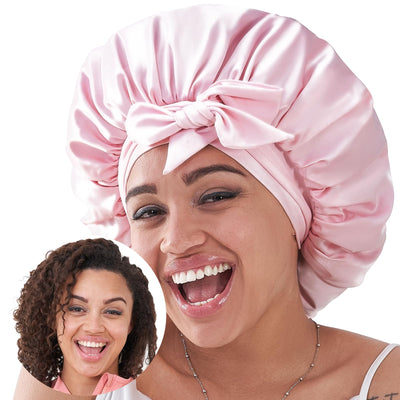 Silk Bonnet For Sleeping Women, Satin Hair Bonnet For Sleeping For Wavy Curly Natural Hair Women Men - 5 - CJ