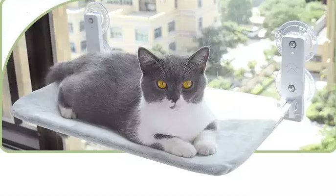 Cat Suction Cup Window Glass Hammock Pet Cat Pets Products - 0 - CJ - Grey - 30x52CM - Soft flannelet - CJMY166360911KP