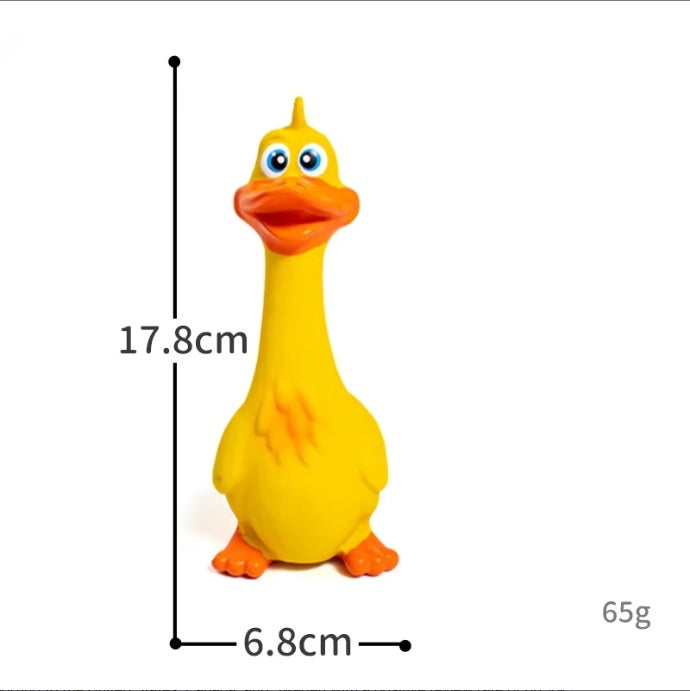 US LOCAL STOCK Hiphoppet New Latex Interactive Dog Chew Toys Cute Duck Shape Squeaky Pet Dog Interactive Boredom Buster Toys