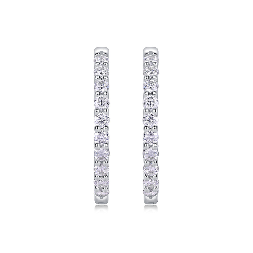 Merman Luxury Fashion Diamond Earrings Stud Set With Mosan Diamond Silver Ornaments