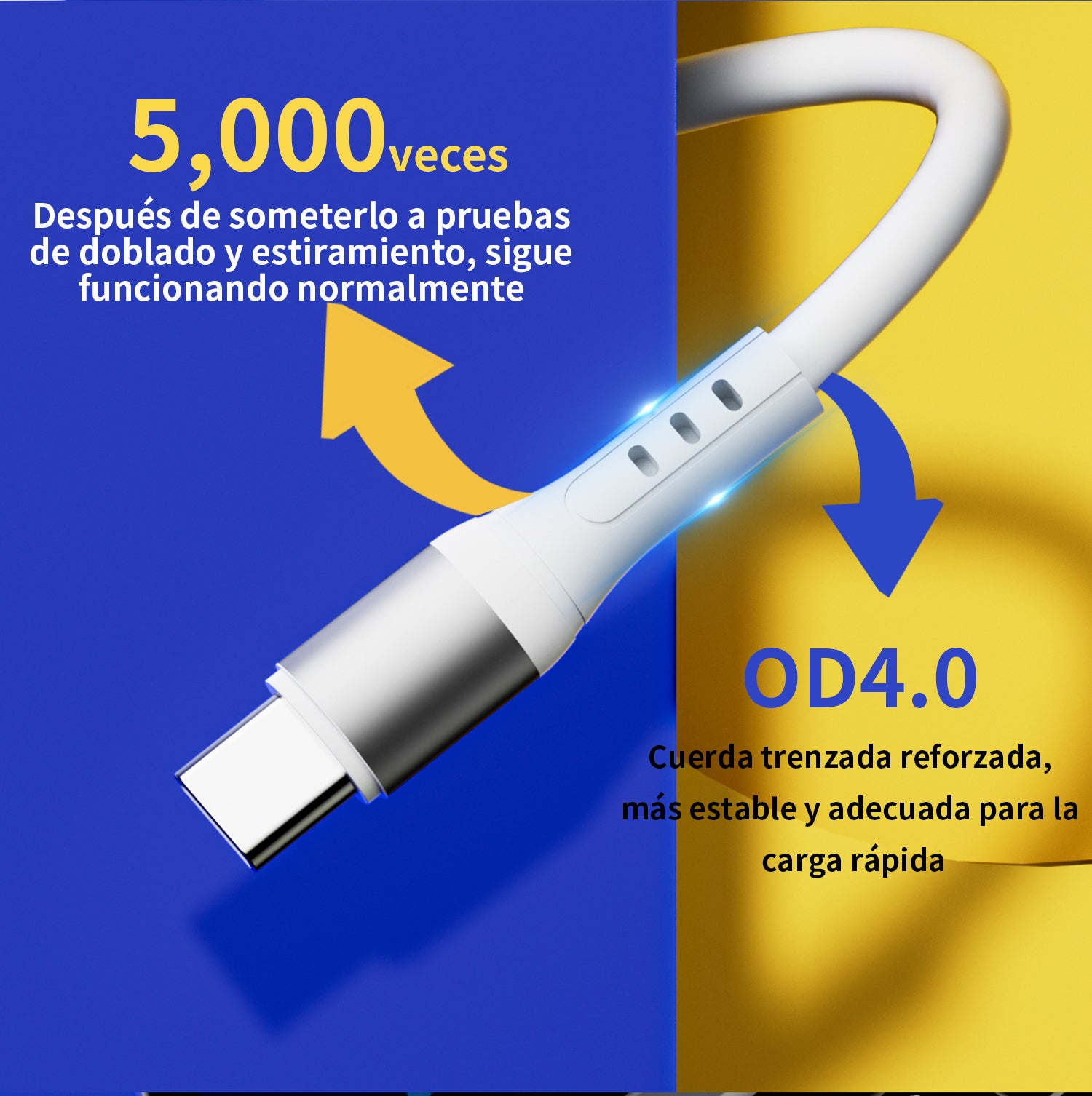 L401 USB - C Cable 2.4A 1M White USB 3.0 UWINN - 5 - CJ