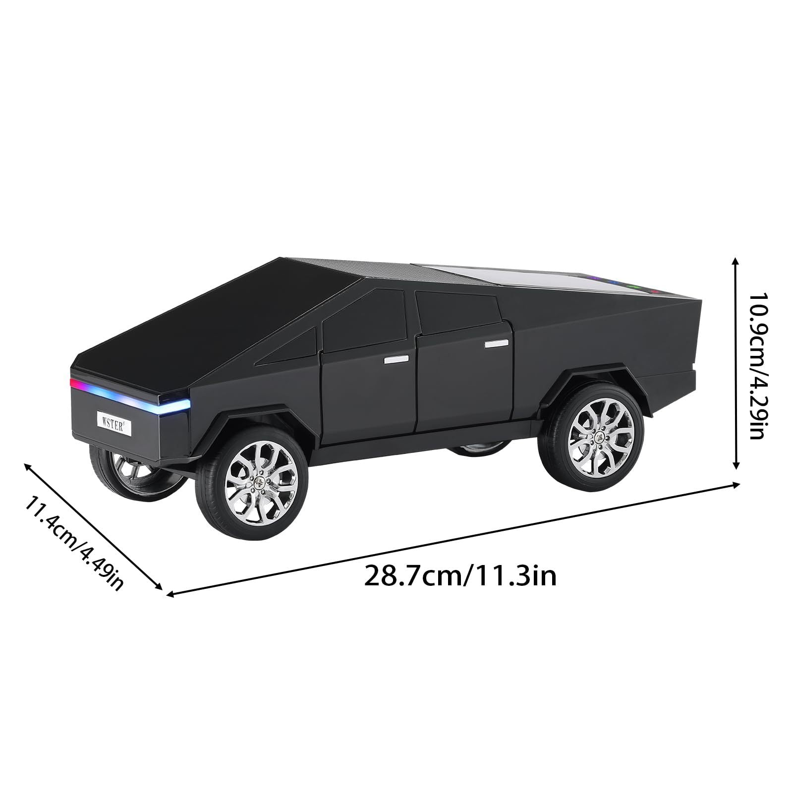 WS-580 Bluetooth Pickup Truck Portable Speaker With Display, High-definition Sound, TWS Pairing, FM Radio, Built-in Microphone For Hands-free Calls, A Surprising Gift For Car Enthusiasts