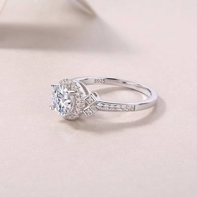 1Lighthouse Large Diamond Ring Luxury Fashion Set Moissanite Silver Ring Prohibit Tk Sales - 5 - CJ