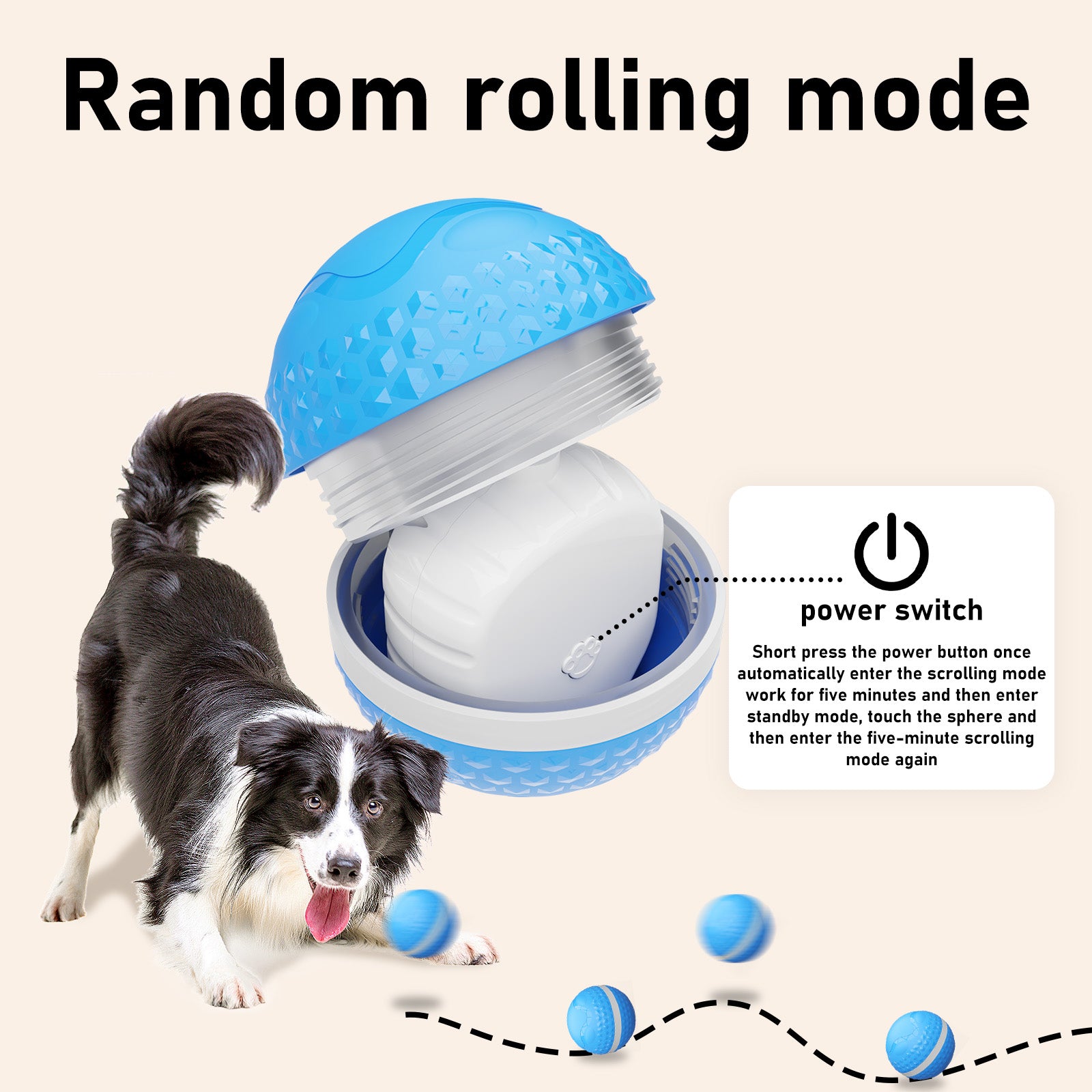 Smart Interactive Dog Toys, Automatic Moving Ball With Lighting Modes,  Interactive Dog Toys For Dog Enrichment & Stimulation, Motion Activated Rolling Toy For Medium And Large Dogs - 5 - CJ
