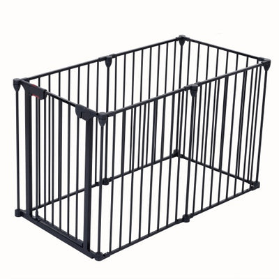 150 Adjustable Safety Gate 6 Panels Play Yard Metal Doorways Fireplace Fence Christmas Tree Fence Gate For House Stairs Gate Prohibited Area Fence - 5 - CJ