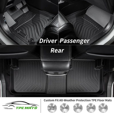 Floor Mats Custom For Jetta 2019 - 2025 Waterproof Car Mats All Weather Guard Mats Heavy Duty TPE Automotive Floor Liners Accessories Front& Rear Row Full Set - Black - 5 - CJ