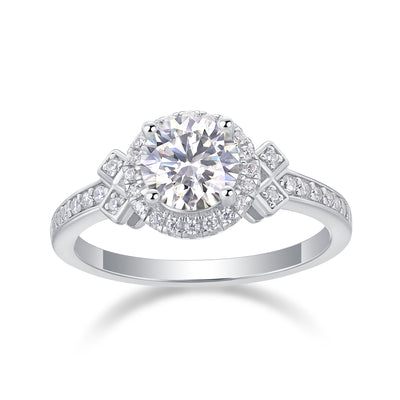 1Lighthouse Large Diamond Ring Luxury Fashion Set Moissanite Silver Ring Prohibit Tk Sales - 5 - CJ